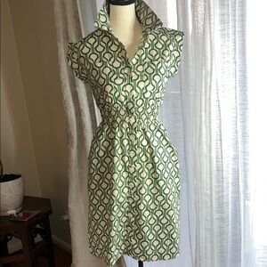 Green Patterned Women's Dress
